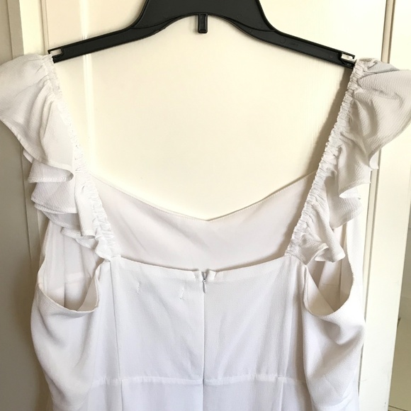 AND NOW THIS Ruffled Midi Dress Fit & Flare White Women’s Plus Size 2X - Picture 10 of 16